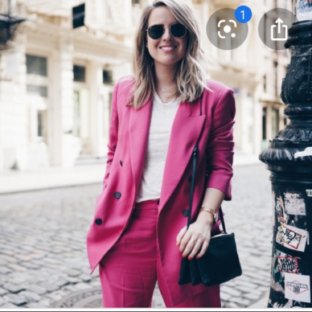 ZARA fucsia blazer and pants